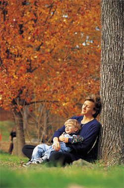 Mom and son autumn WEB